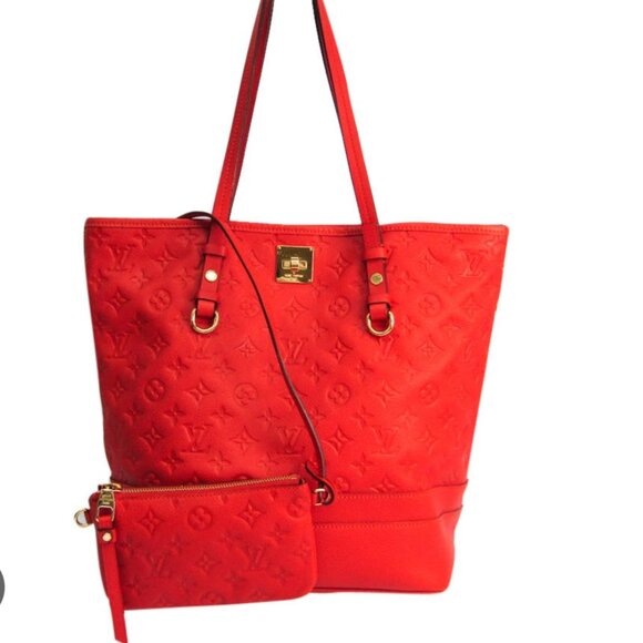 Louis Vuitton Citadine W/P Red Monogram Leather Shoulder Bag 799-082025 - Picture 1 of 16
